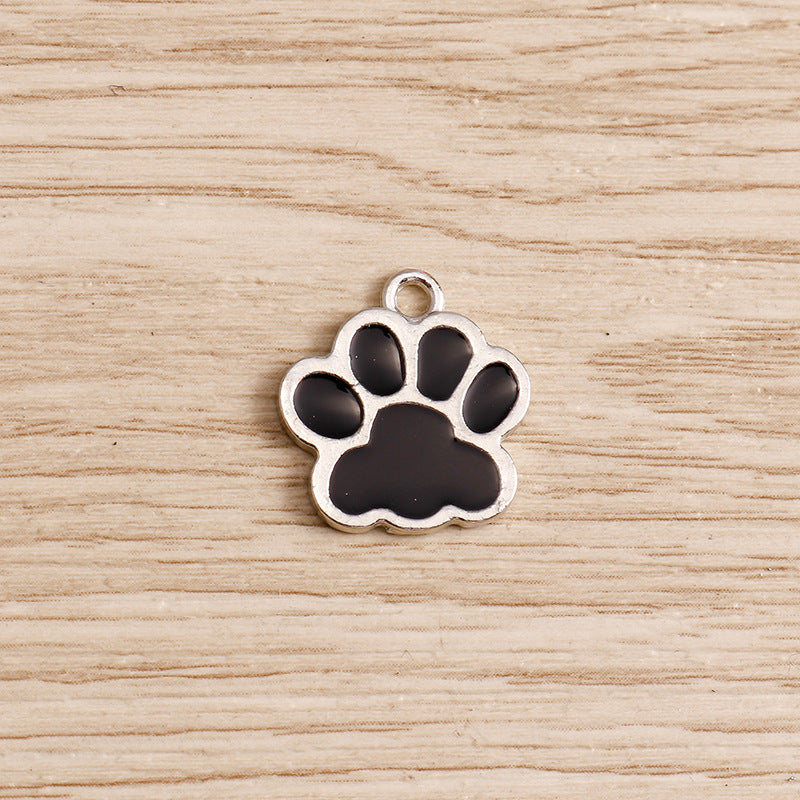 Wholesale 10pcs/pack Cartoon Cute Cat Cat Paw Print Alloy DIY Pendant Pendant